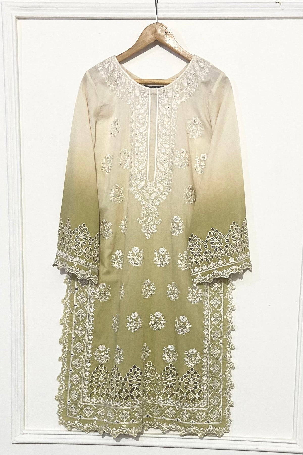 SHADED OLIVE GREEN KURTA