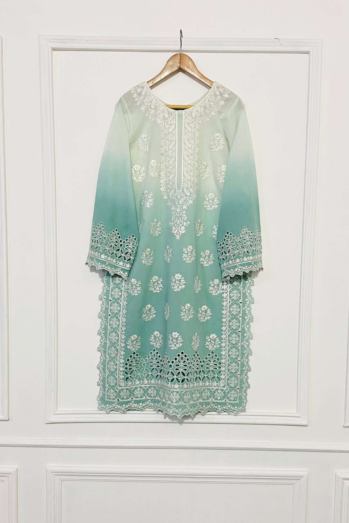 SHADED AQUA GREEN KURTA