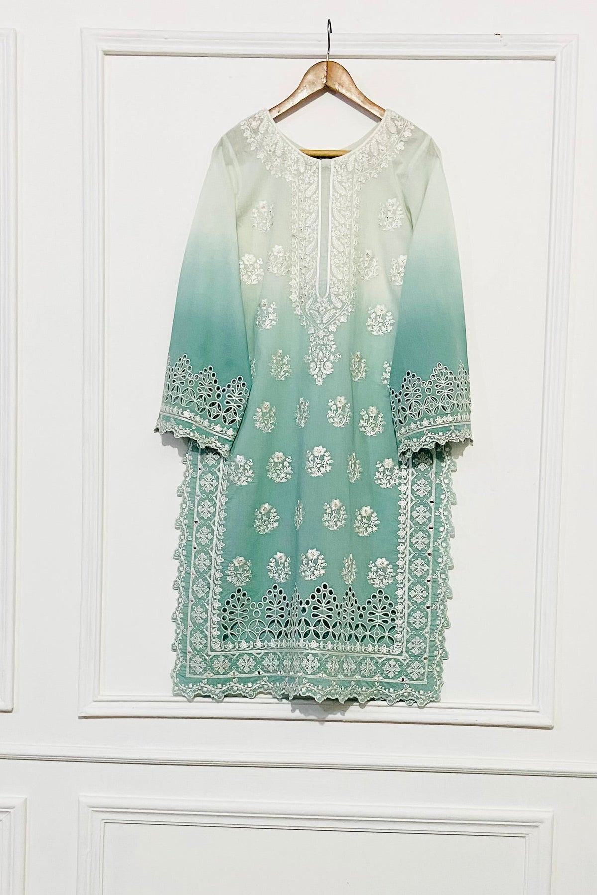 SHADED AQUA GREEN KURTA