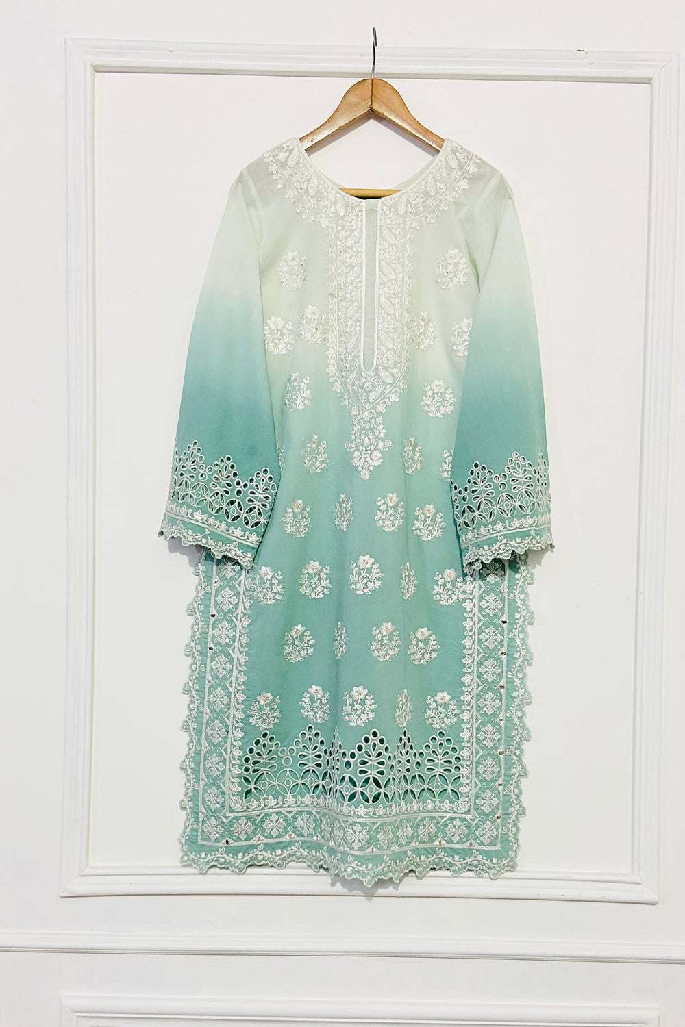 SHADED AQUA GREEN KURTA
