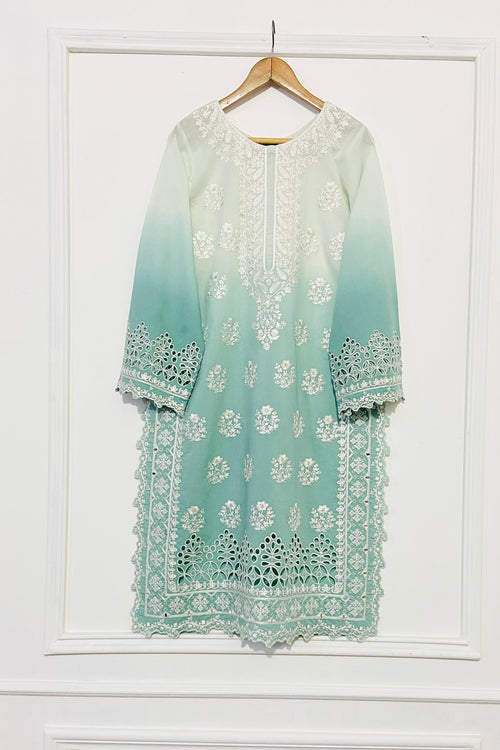 SHADED AQUA GREEN KURTA