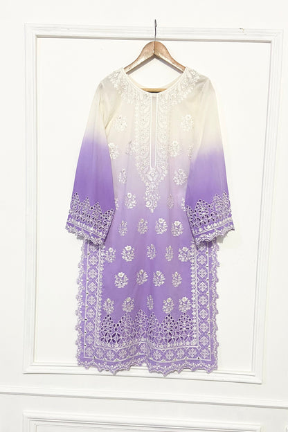 SHADED PURPLE & WHITE KURTA