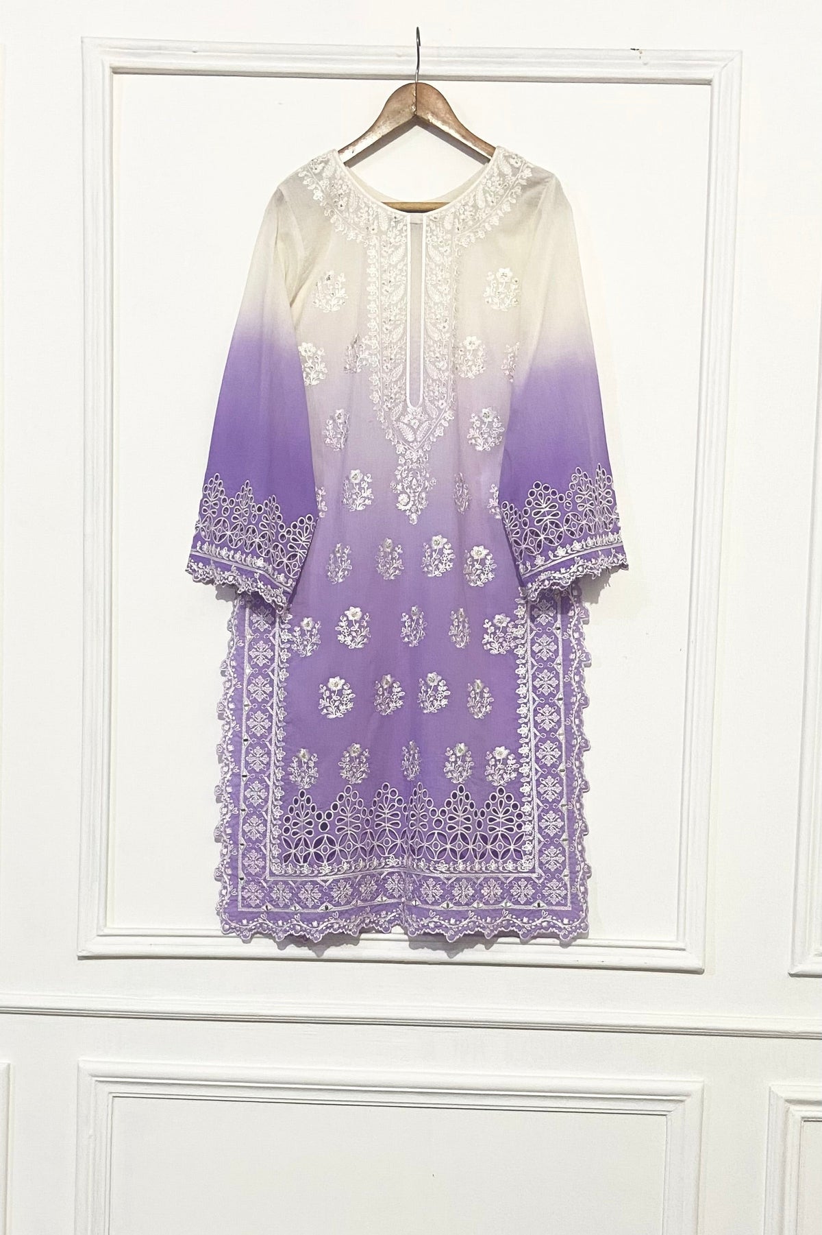 SHADED PURPLE & WHITE KURTA