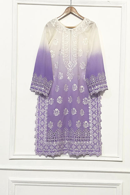 SHADED PURPLE & WHITE KURTA