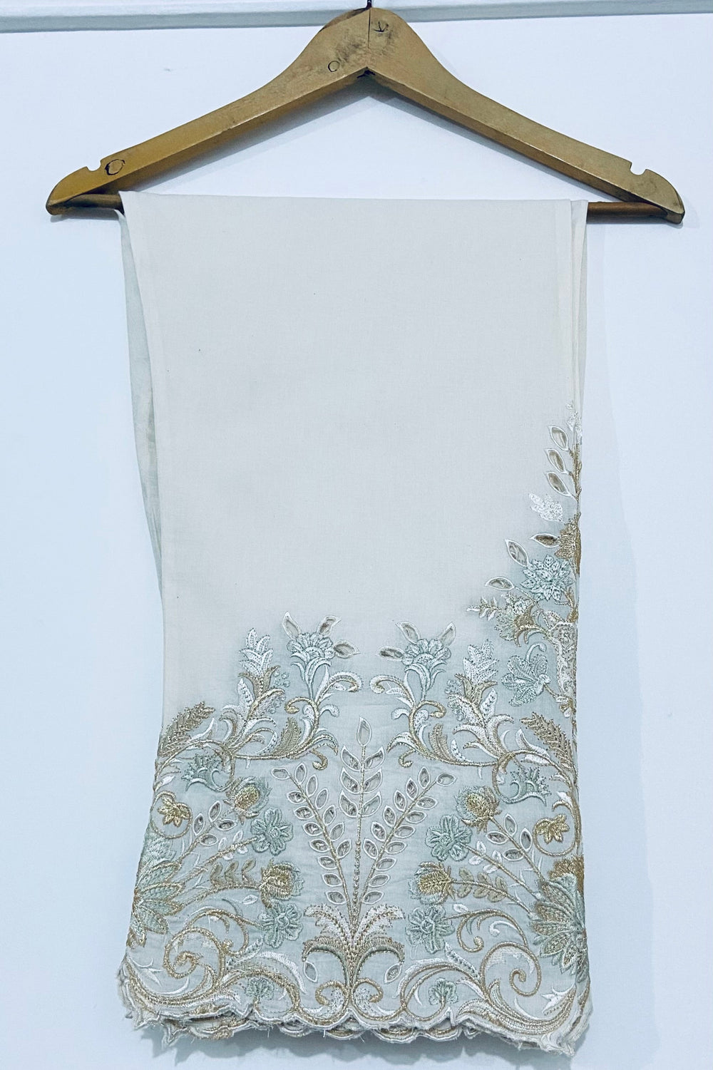 Ivory Embroidered & Cut Work Pant