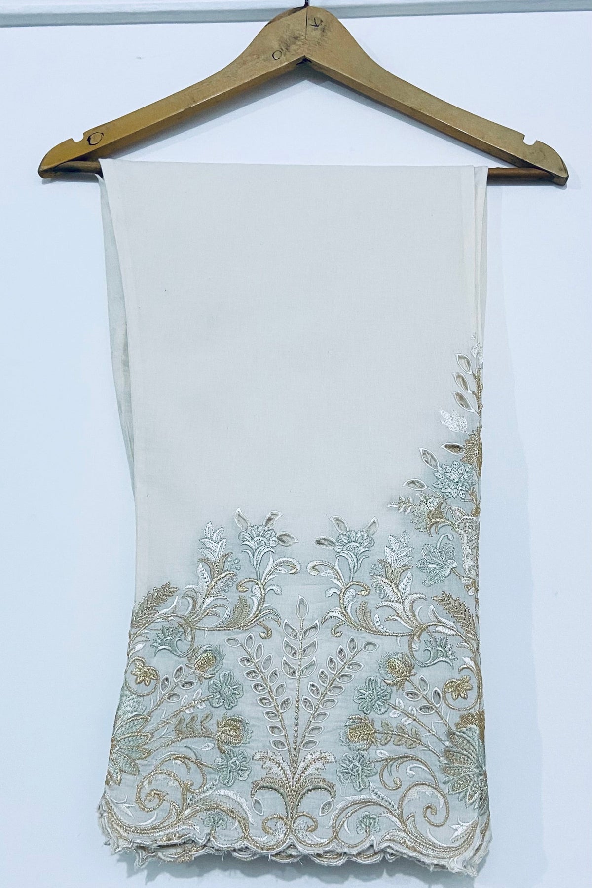 Ivory Embroidered & Cut Work Pant