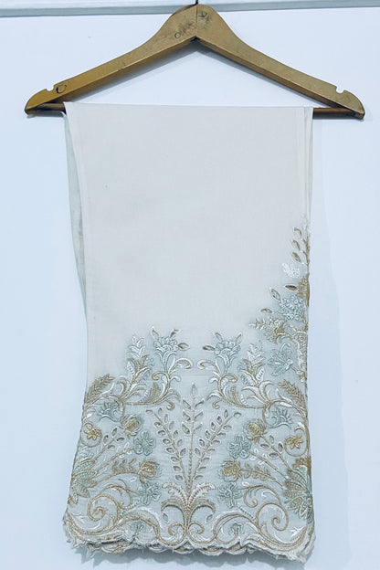 Ivory Embroidered & Cut Work Pant