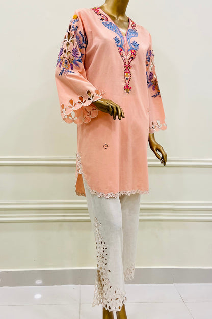 Yellow & White Kurta