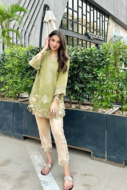 velvet co-ord   pale green