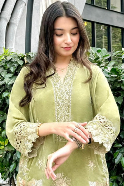 velvet co-ord   pale green