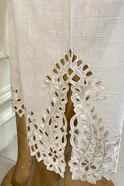 Ivory Cut Work Pant