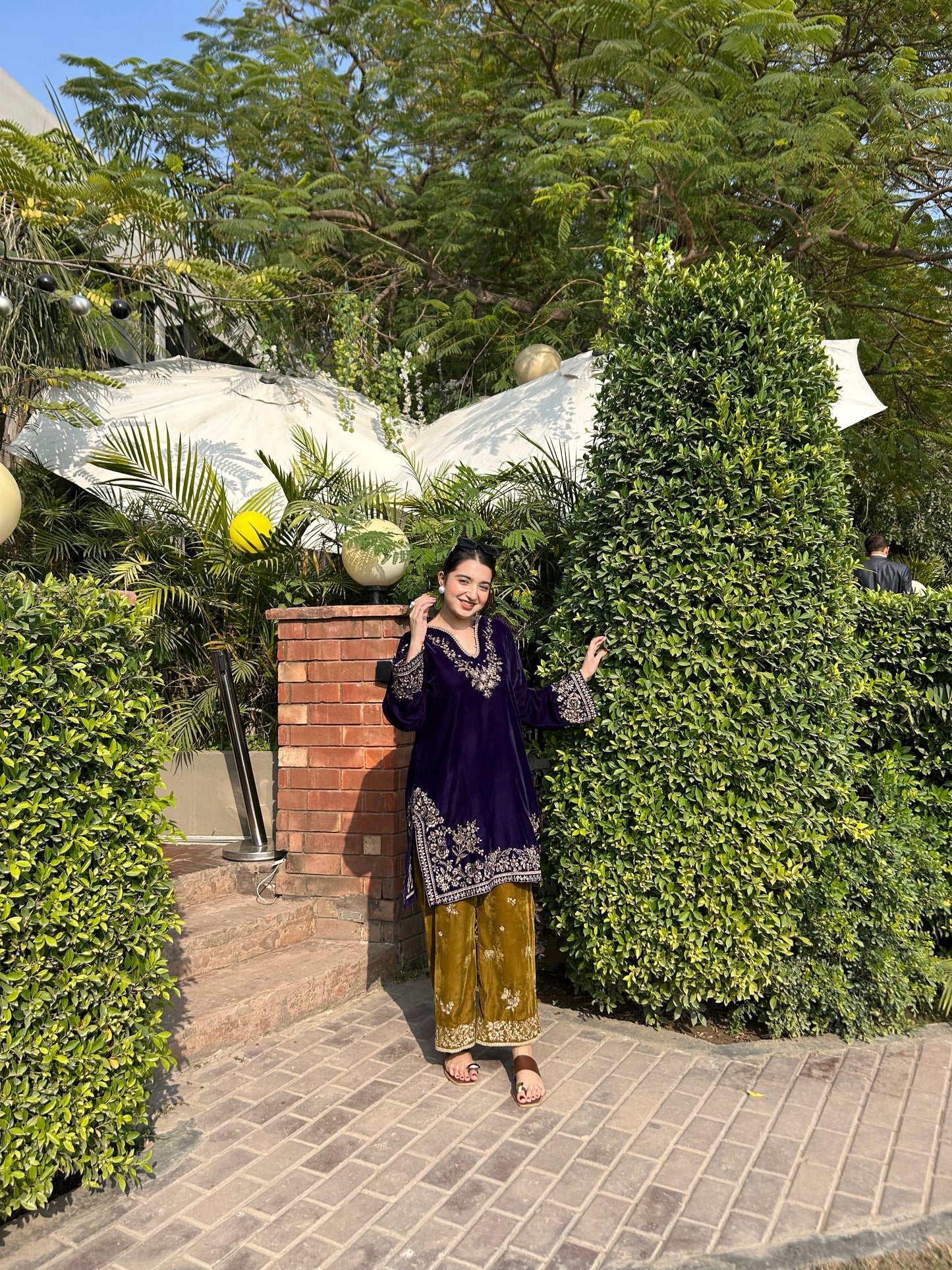 VELVET   PURPLE & DARK MUSTARD