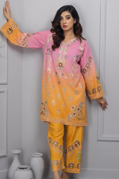 Shaded Pink & Orange Co-Ord Sets