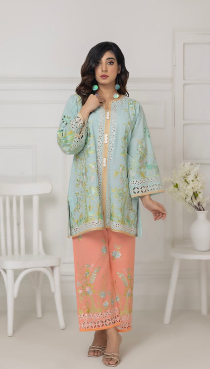 Sky Blue & Peachy Orange Co-Ord Sets