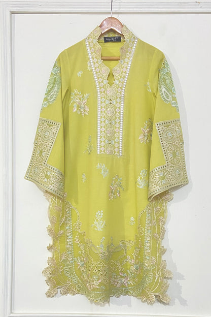 Lemon applique Kurta.
