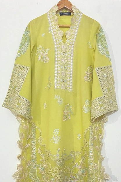 Lemon applique Kurta.