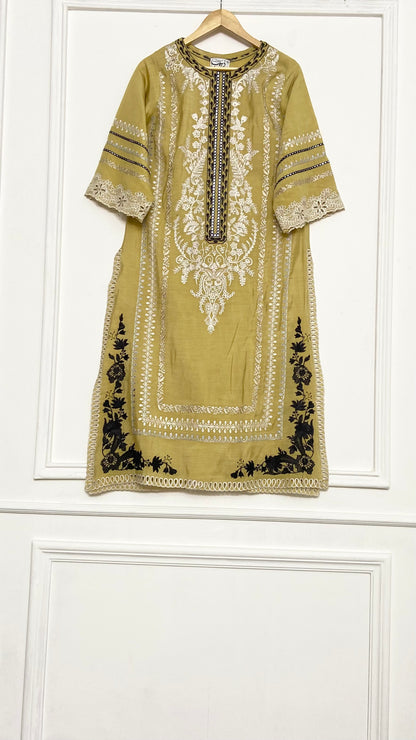 mustard long kurta
