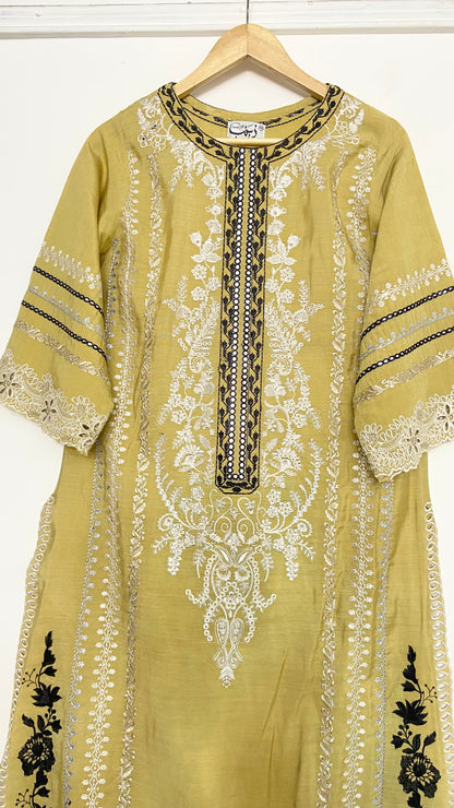 mustard long kurta