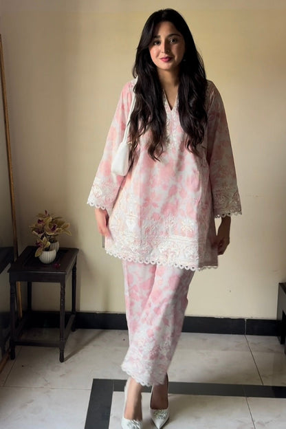Printed Pastel Pink CO-ORD Set