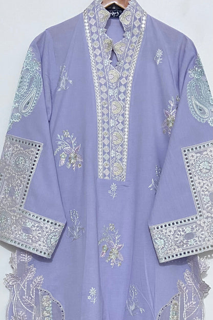 Light Lavender Embroidered Kurta