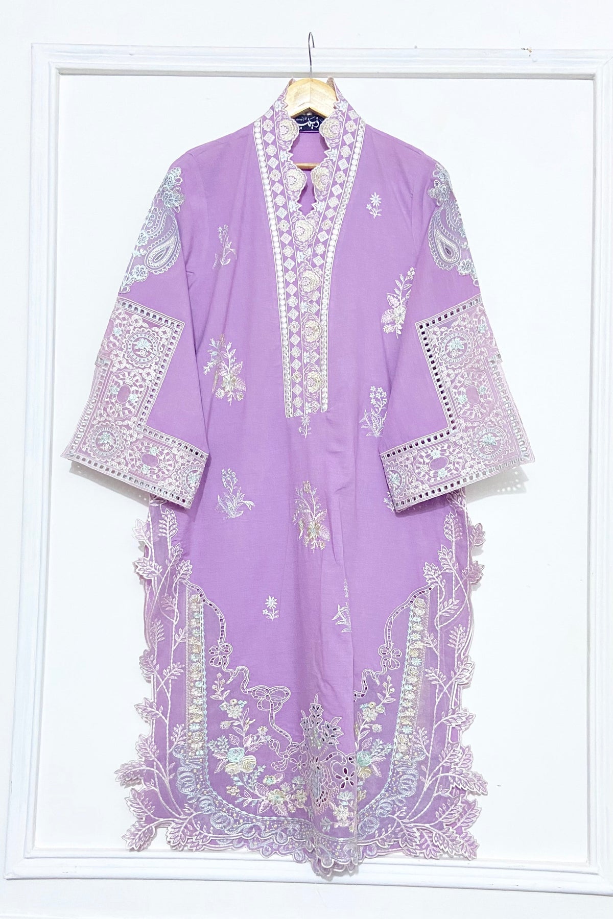 Lavender Embroidered Kurta