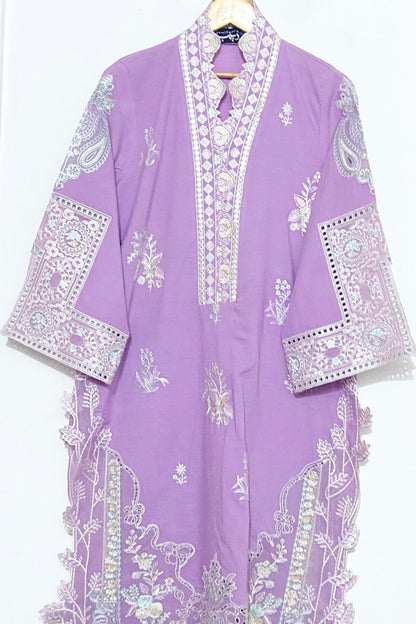 Lavender Embroidered Kurta