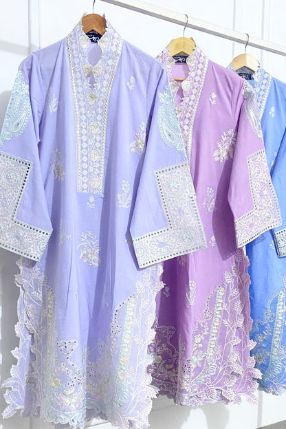 Light Lavender Embroidered Kurta