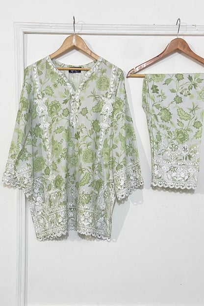 Printed Light Green CO-ORD Set