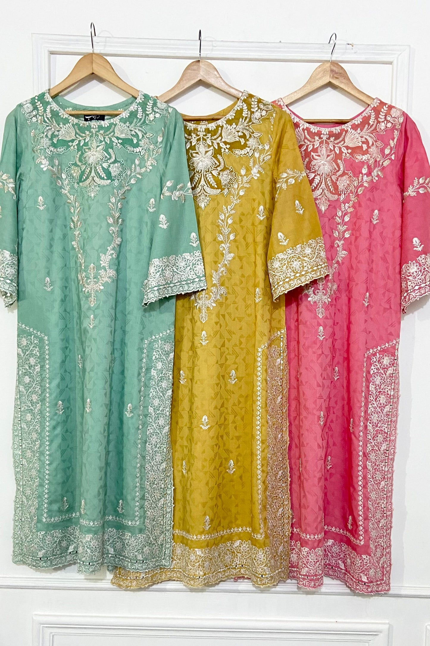 Light Green Embroidered Kurta.