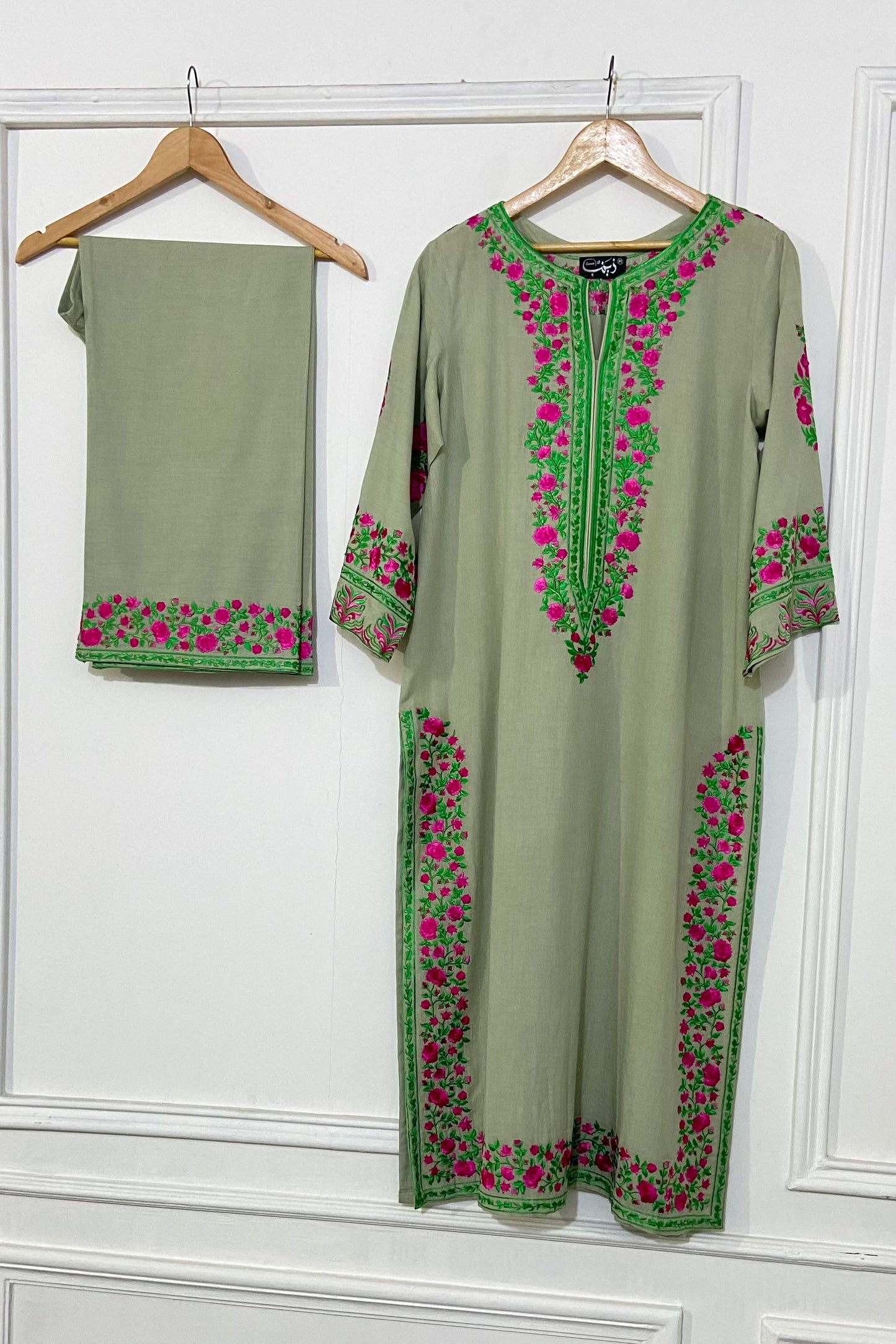 sage green pant kurta