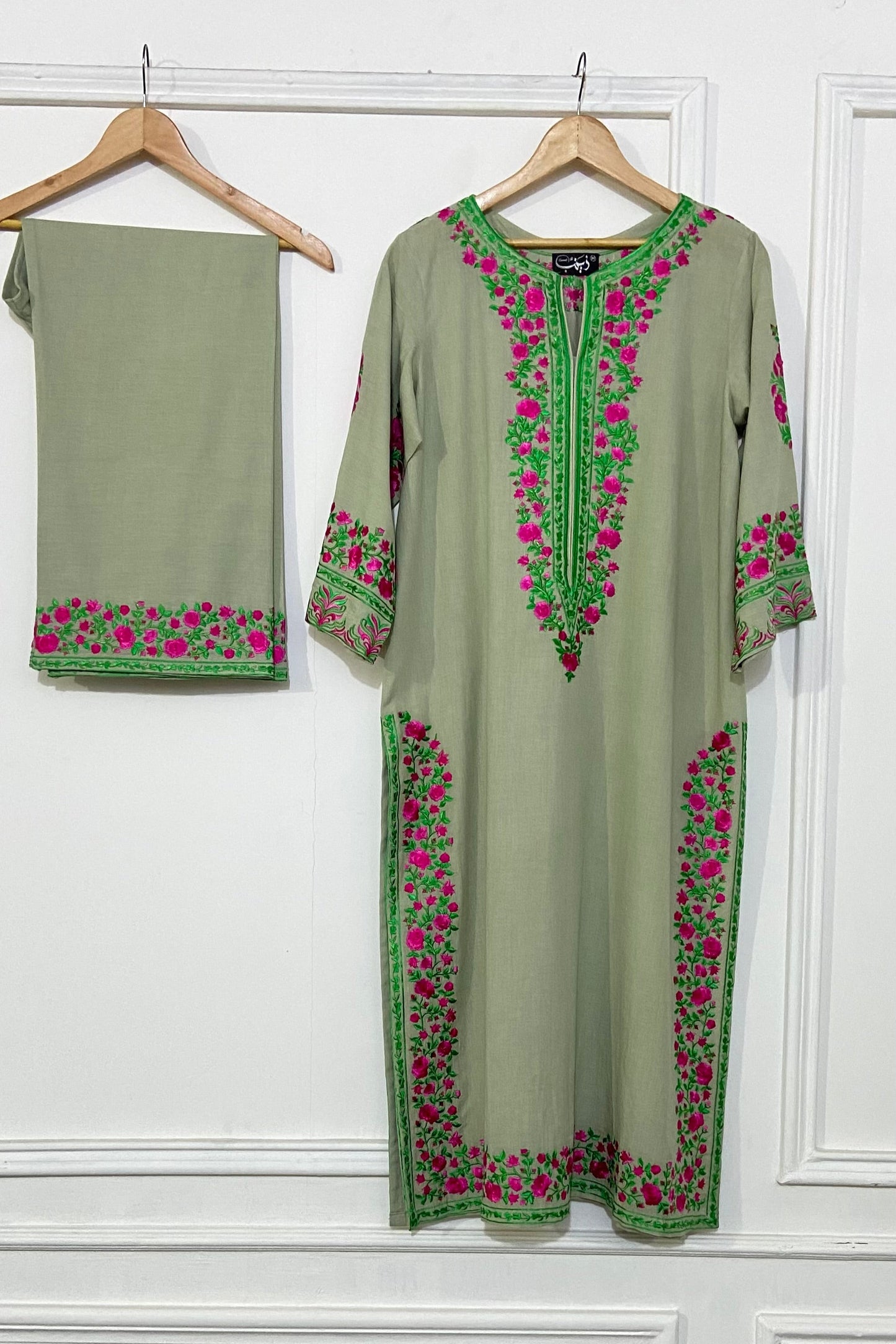sage green pant kurta