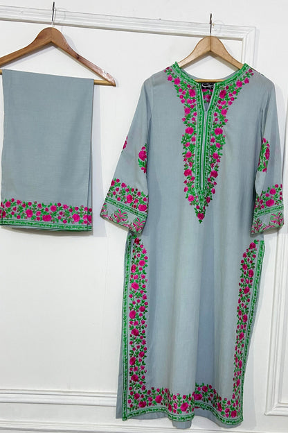 sky grey  pant kurta