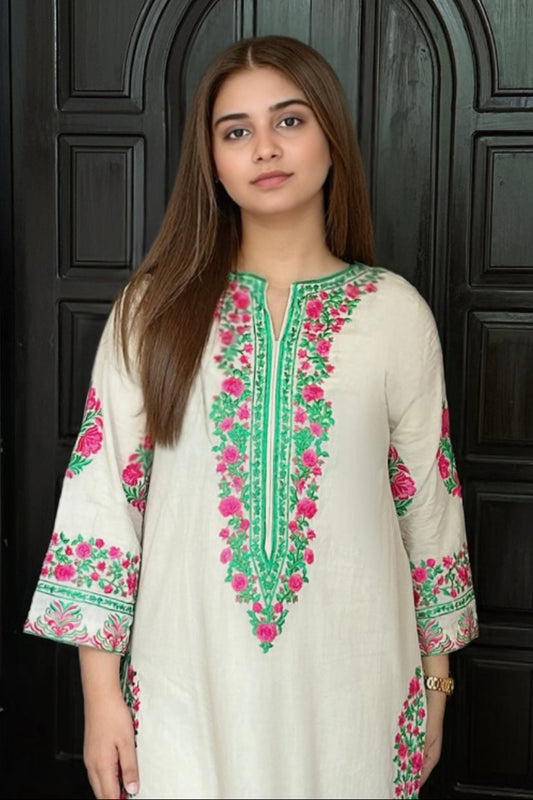 light champagne pant kurta