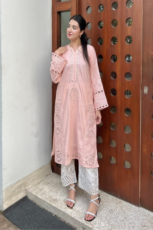 MELON PINK     KAMDANI kurta