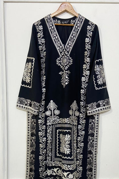 cross stitch black kurta