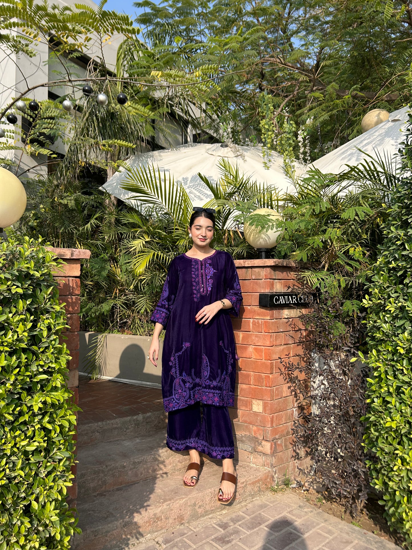 VELVET  DARK PURPLE CO-ORD