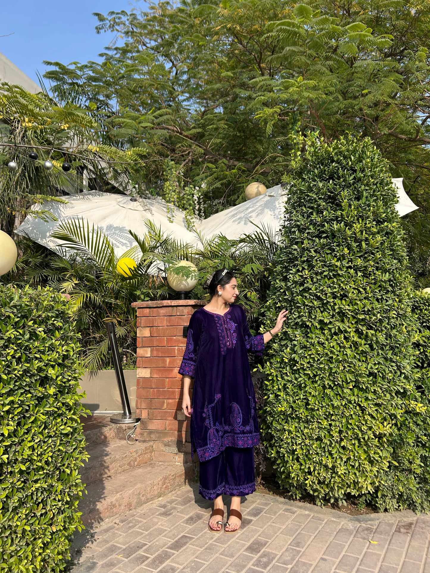 VELVET  DARK PURPLE CO-ORD