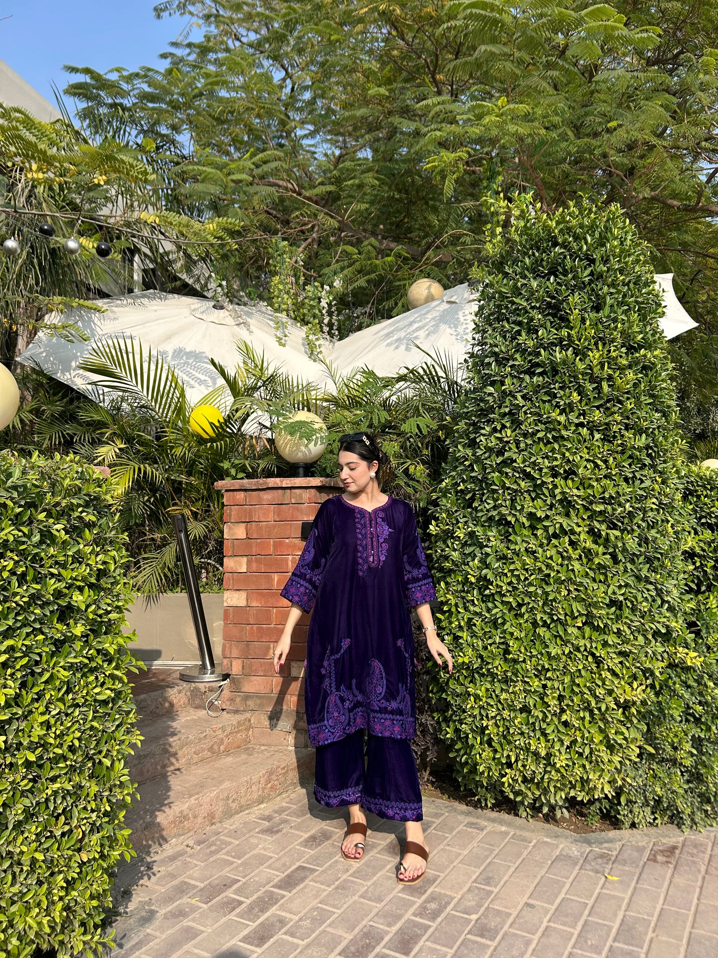 VELVET  DARK PURPLE CO-ORD