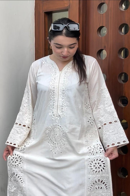 WHITE KAMDANI kurta