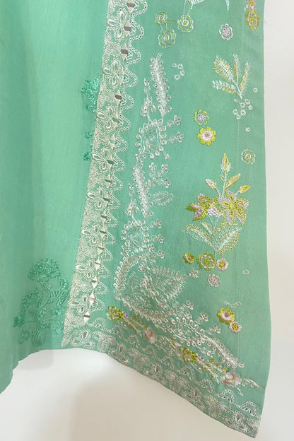 SEA GREEN EMBROIDERY KURTA