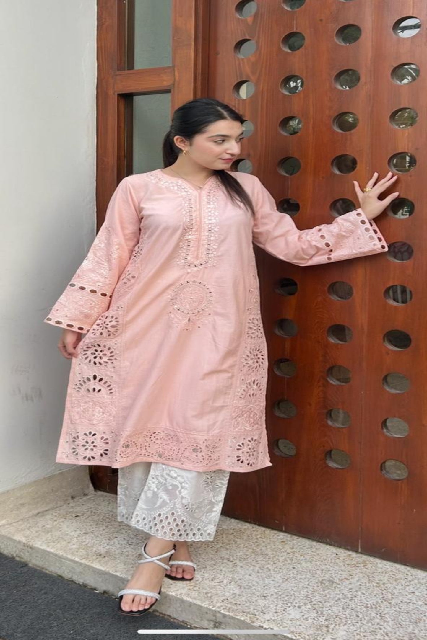 MELON PINK     KAMDANI kurta