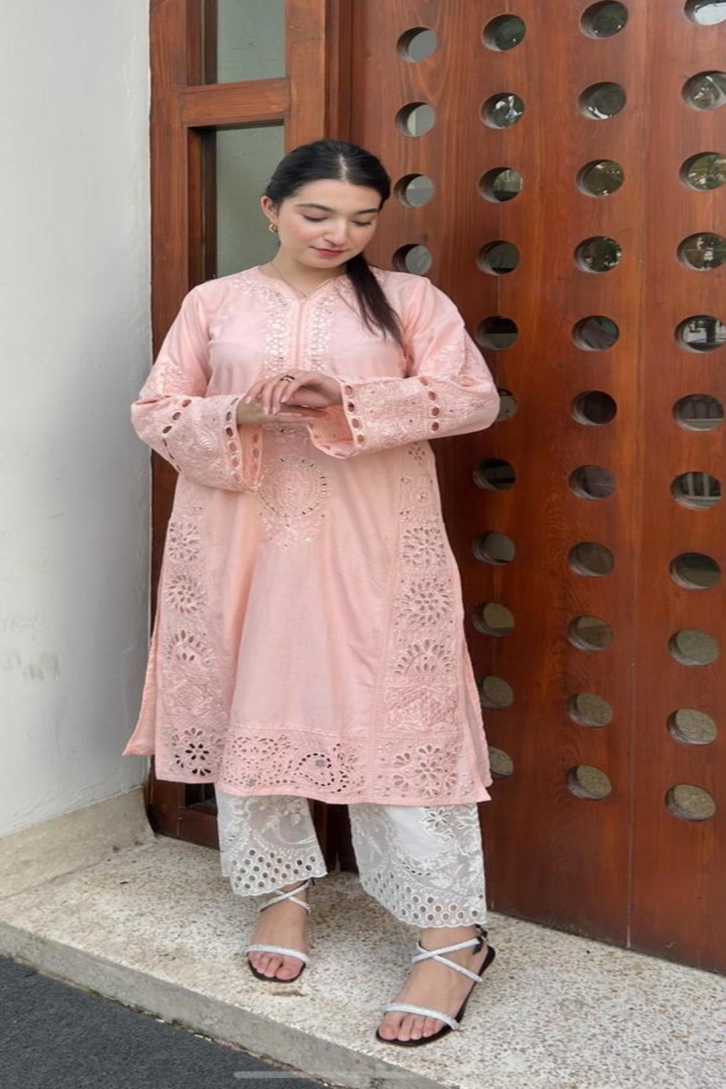MELON PINK     KAMDANI kurta