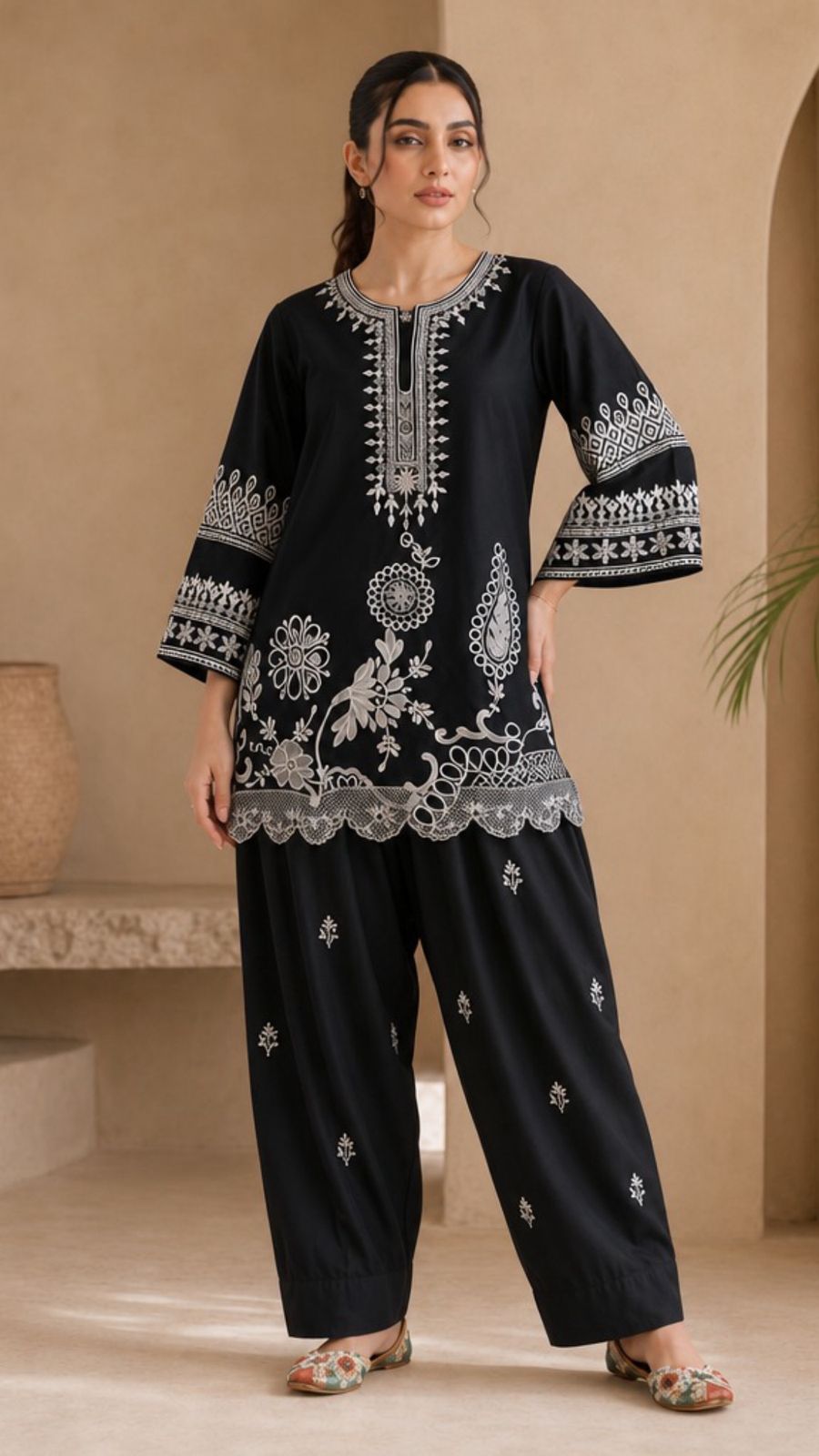 WHITE & BLACK CO-ORD