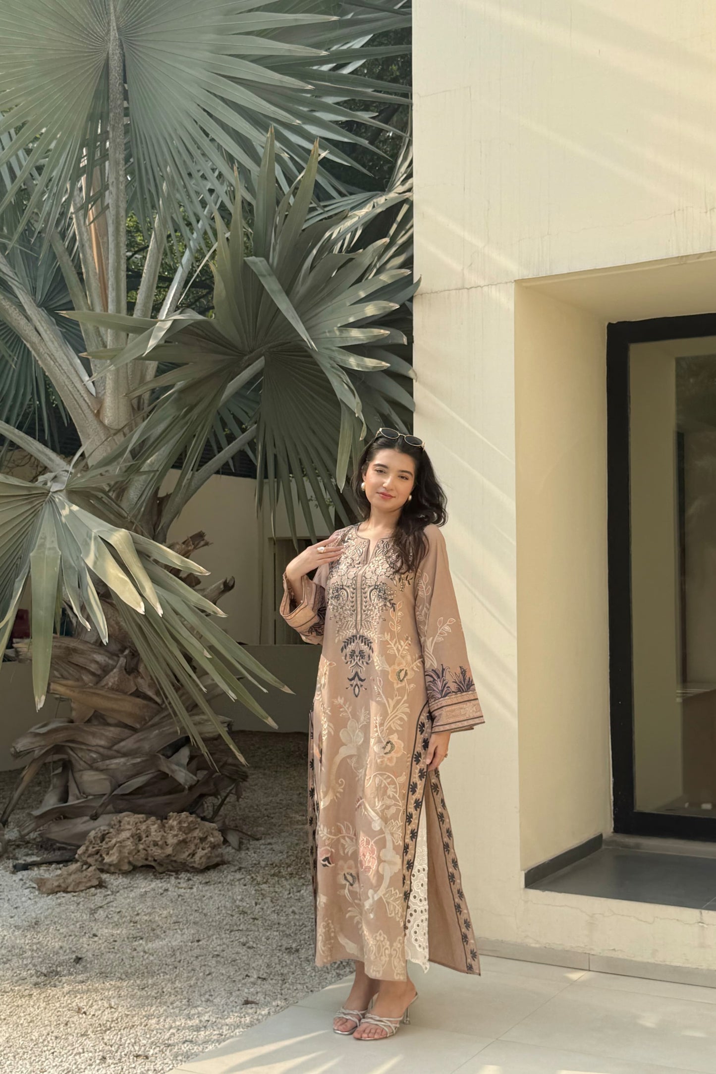 COFFEE BROWN KAFTAN 2PCS