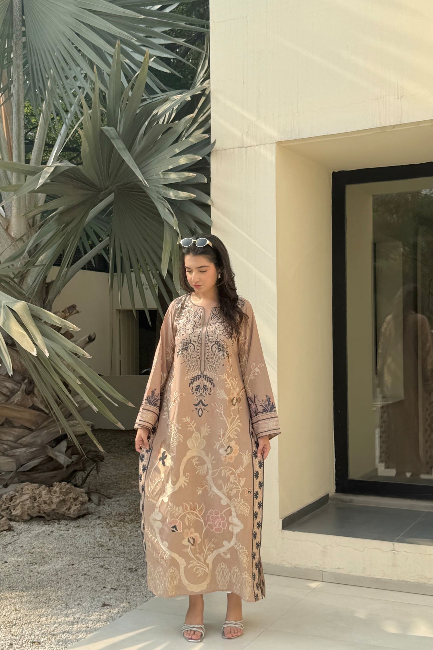 COFFEE BROWN KAFTAN 2PCS