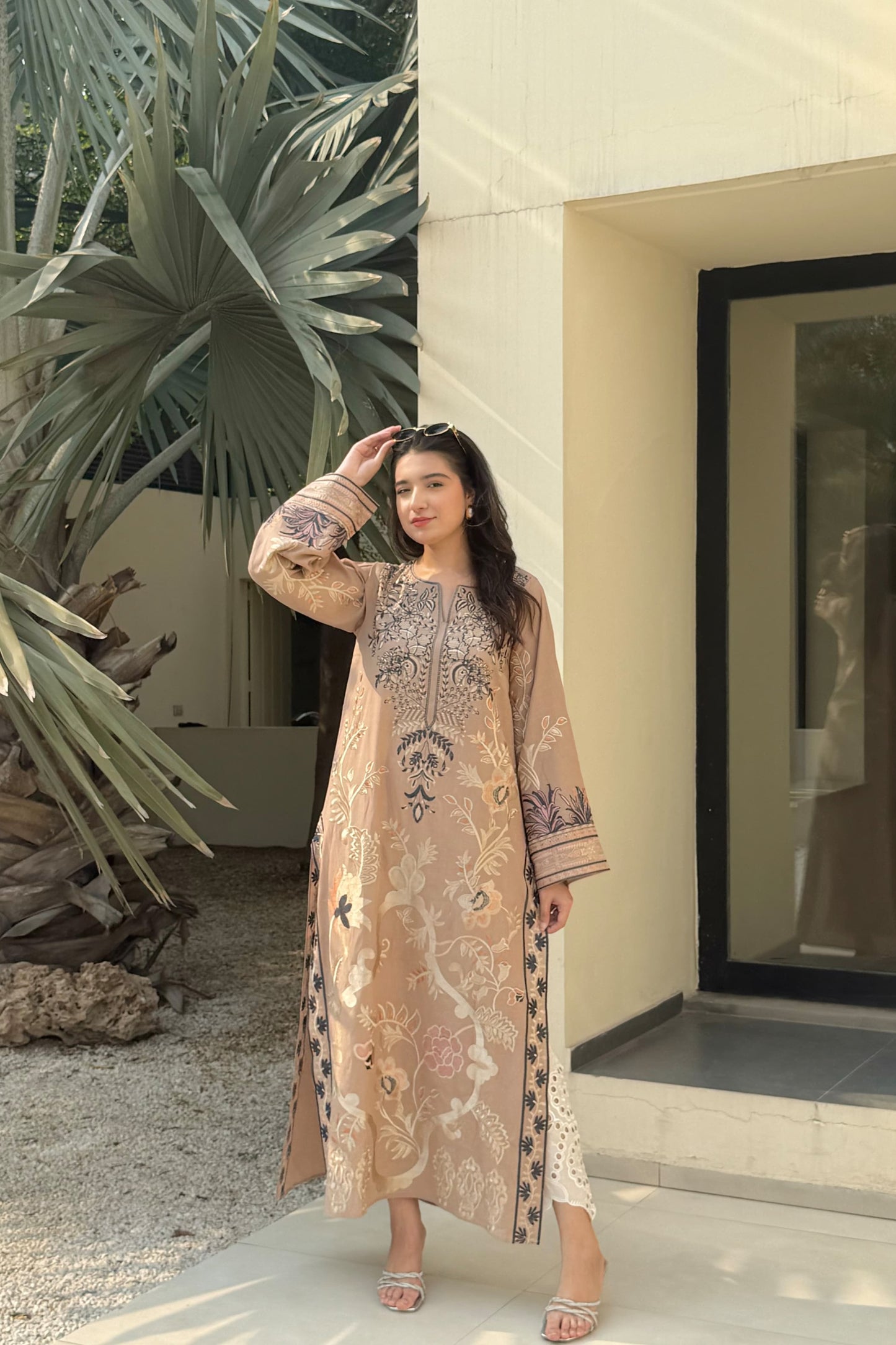 COFFEE BROWN KAFTAN 2PCS