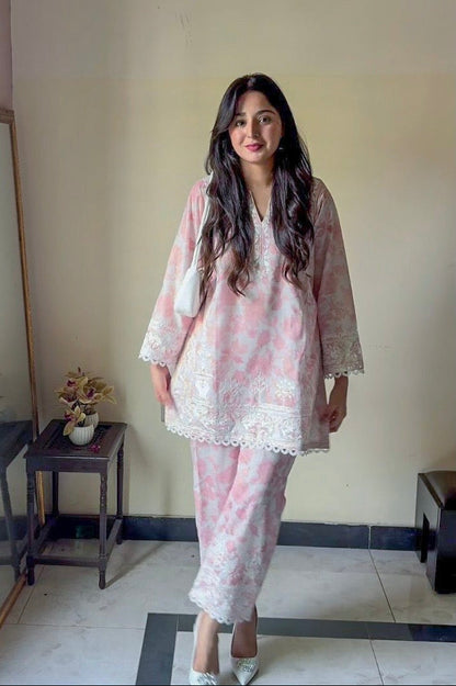 Printed Pastel Pink CO-ORD Set