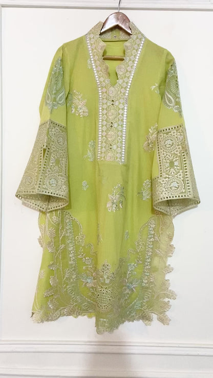 Lemon applique Kurta.